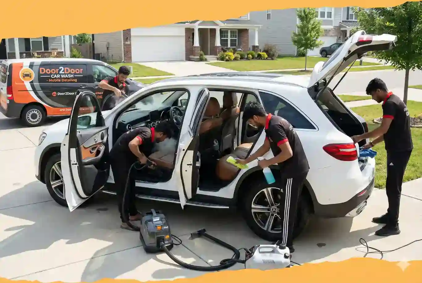 Car Interior Dry Cleaning in Delhi – Door2Door Car Wash® Professional Car Cleaning