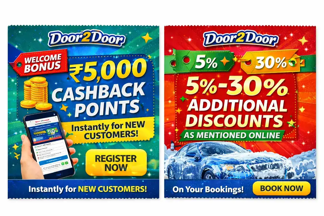 Door2Door Car Wash cashback and discount offers