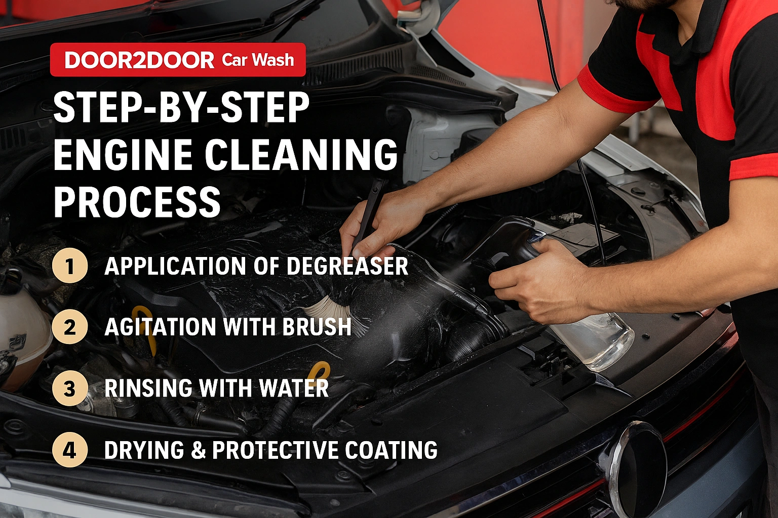Engine Cleaning Process Steps