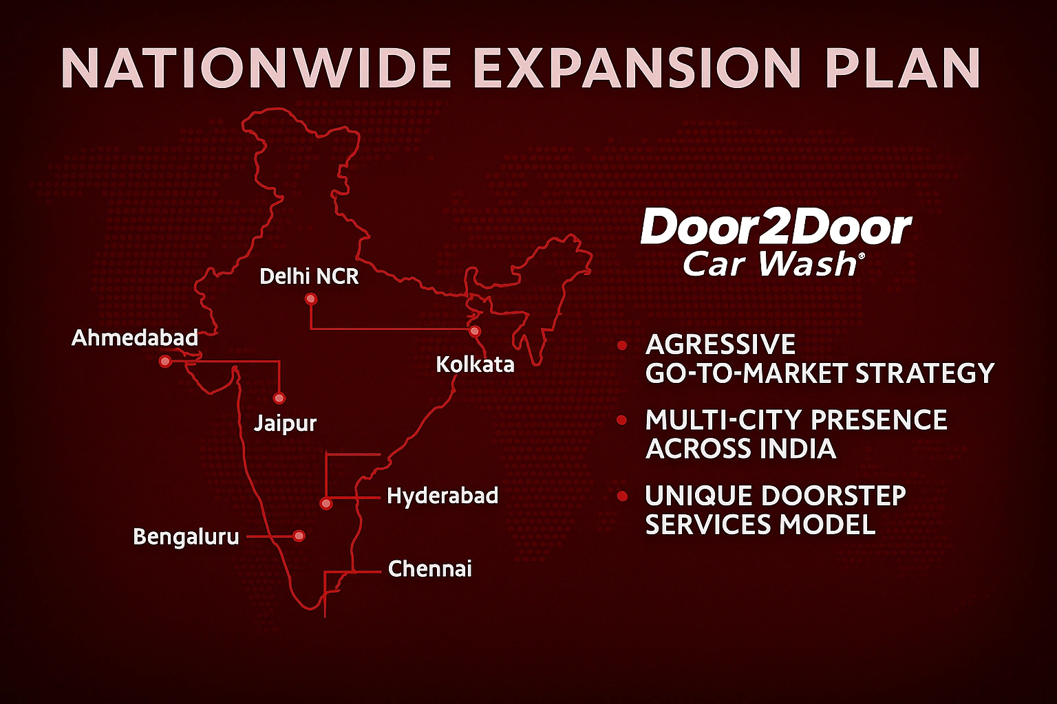Nationwide expansion plan of Door2Door Car Wash