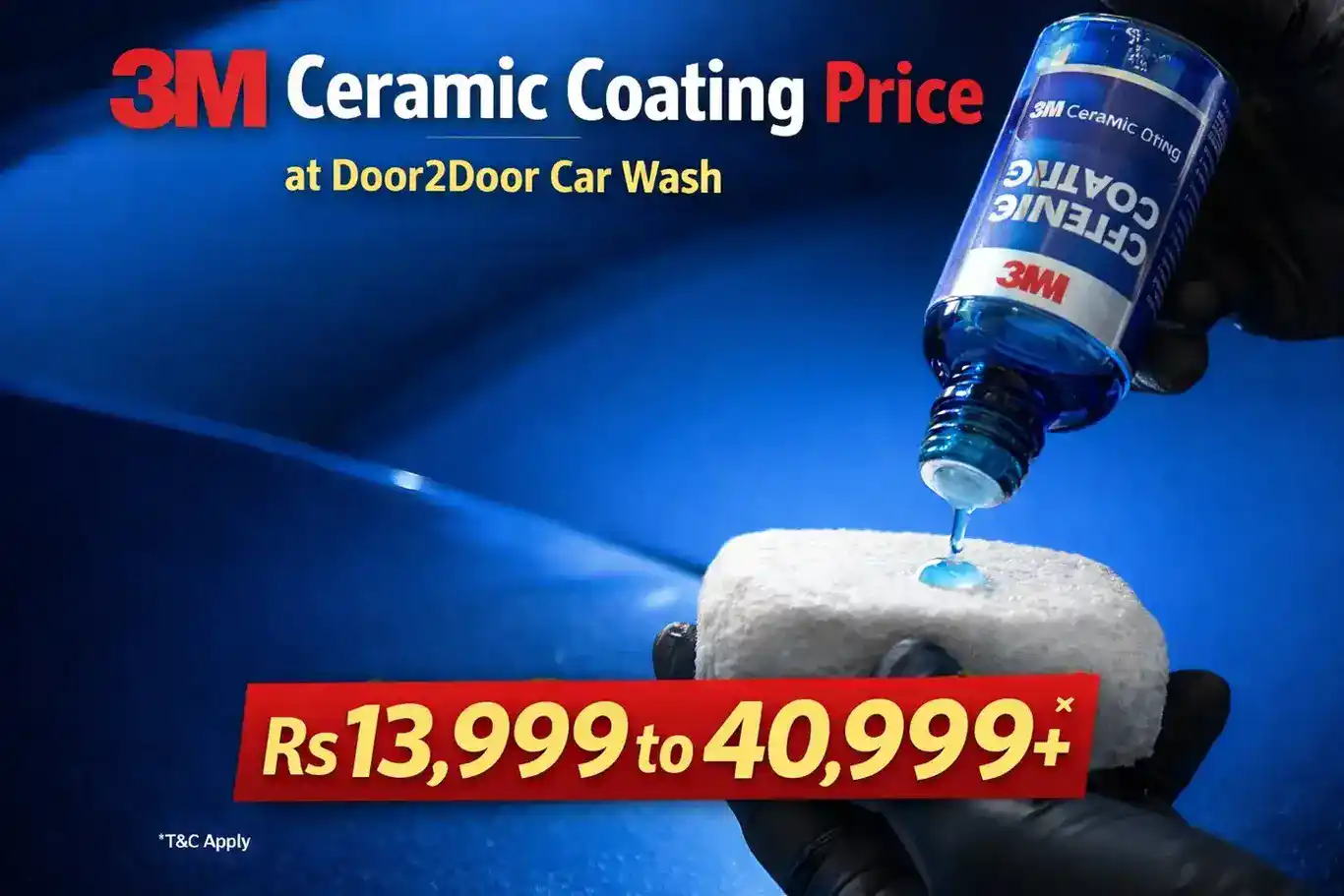 3M Ceramic Coating price list for Car Care Services | Door2Door Car Wash