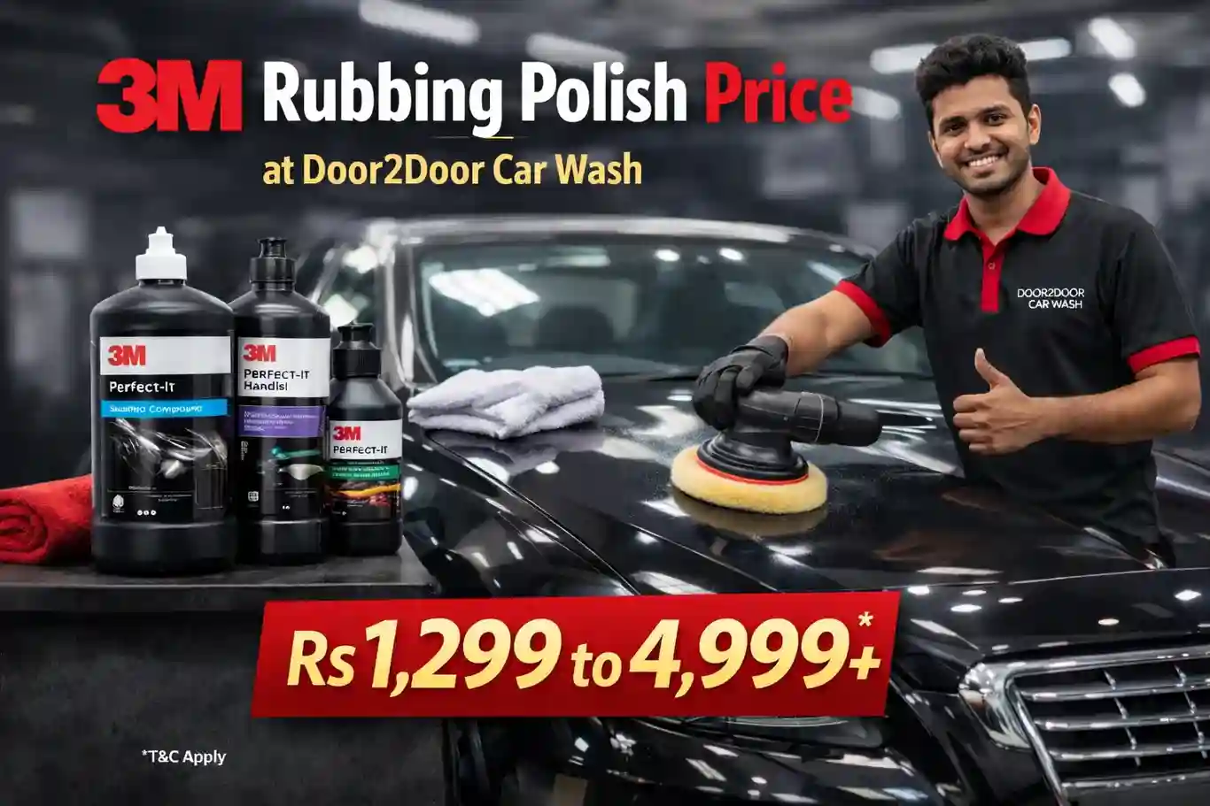 3M Rubbing Polish price list for Car Care Services | Door2Door Car Wash