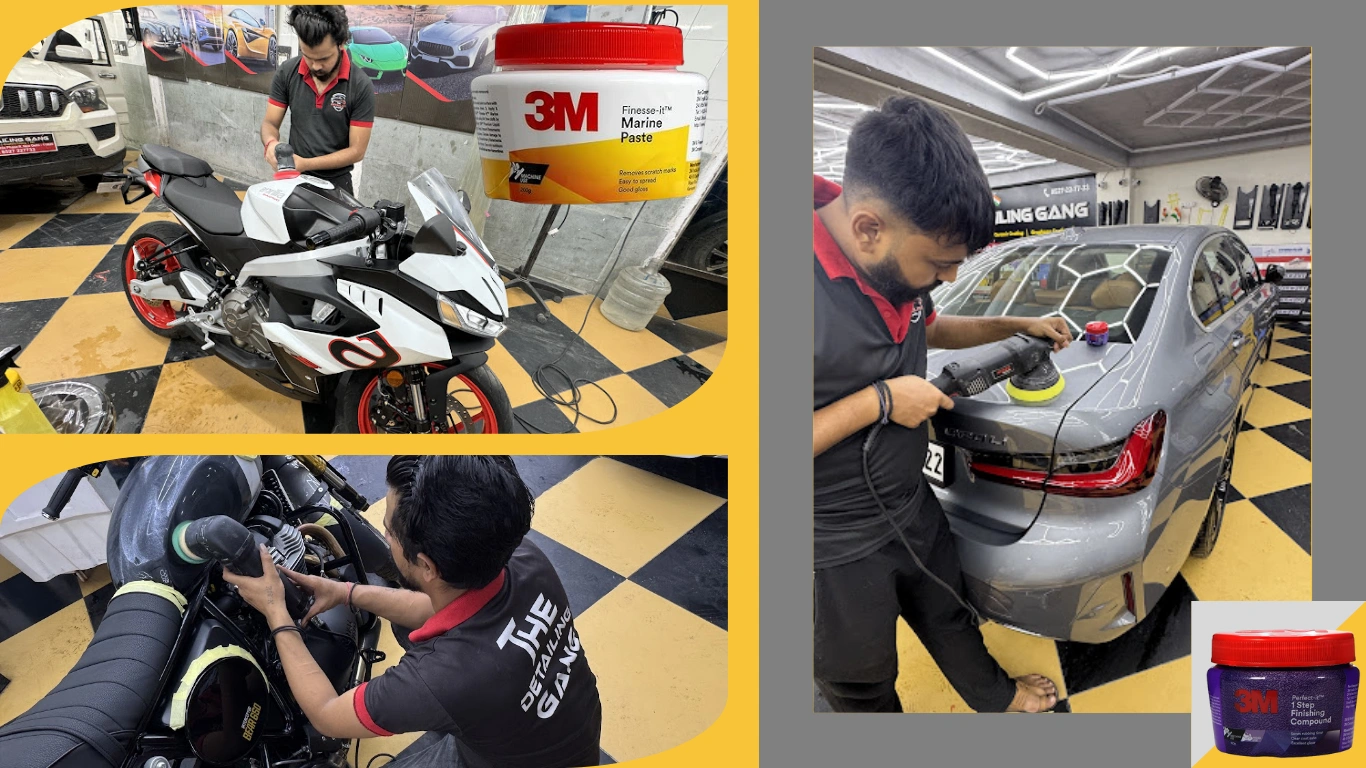 3M Rubbing Polish Services for Car and Bike